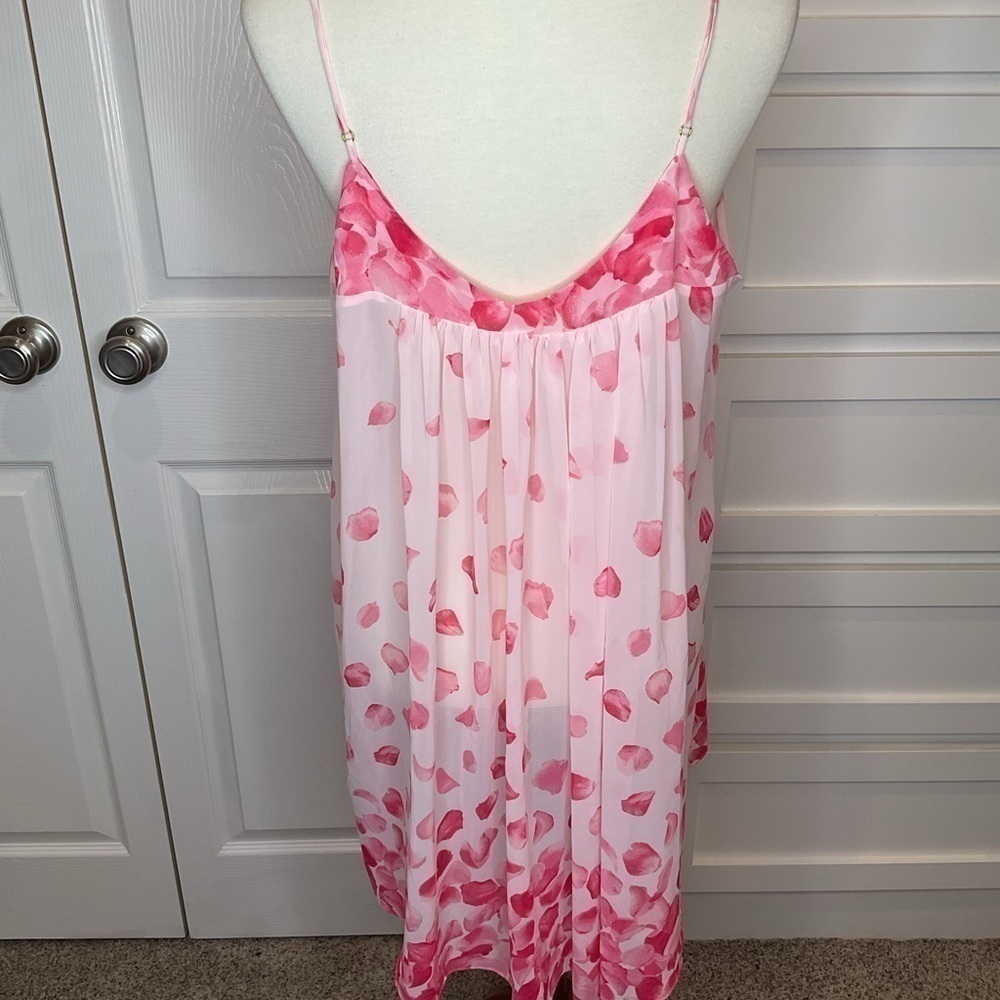 Oscar De Larenta sheer nightie in beautiful pink & white silk - Picture 13 of 13